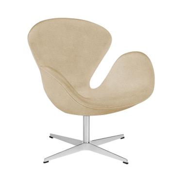 Imagem de Poltrona Swan Office Giratória Suede Bege