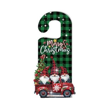 Imagem de Enfeite De Natal Para Pendurar Na Porta Em Acrílico Com Pintura Diaman