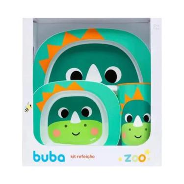 Imagem de Kit Refeição Introdução Alimentar Infantil Buba Zoo Dino