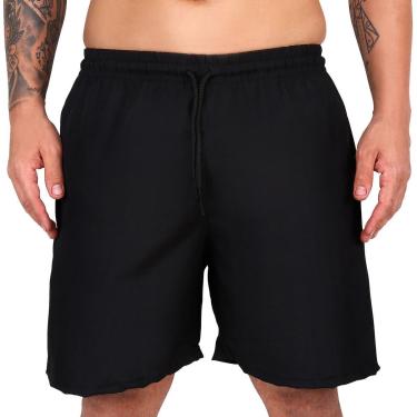 Imagem de Short Academia Masculino Praia Com Lycra Tactel Liso Bermuda-Masculino