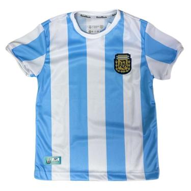 Imagem de Camisa Argentina Retrô 1986 Home - Infantil-Masculino