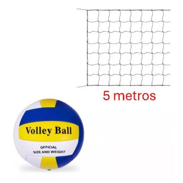 Imagem de Kit Vôlei Lazer Bola De Volei + Rede - Praia/Piscina-Masculino