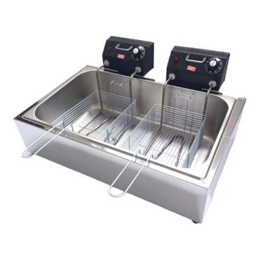 Imagem de FRITADEIRA ELÉTRICA PARA BATATA 12 LITROS 1 cuba - Magfryer Inox , 110