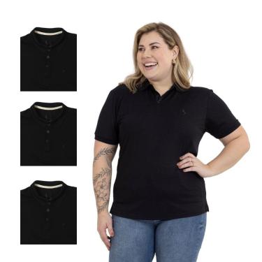 Imagem de Kit 4 Camisa Polo Feminina Plus Size Casual Elegante-Feminino