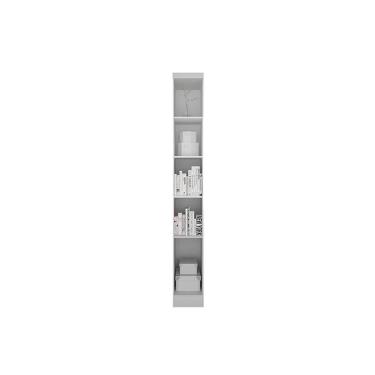 Imagem de Módulo De Quarto Casal Armário Cantoneira Rizon-linea C- 4 Prateleiras Neve - Novo Horizonte