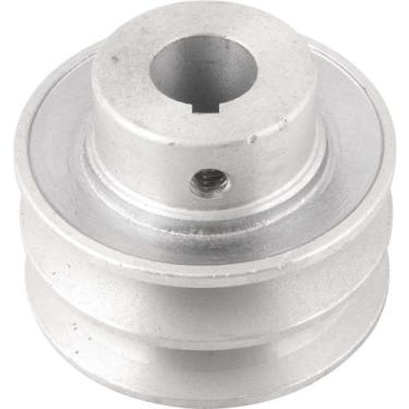 Imagem de Polia de Alumínio 2 Canais, Perfil A, 70 mm com Furo de 3/4" - 19,1 mm