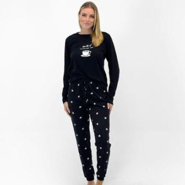 Imagem de Pijama Lupo Manga Longa com Calça Estampada Feminino-Feminino