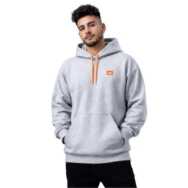 Imagem de Moletom Masculino Canguru com Capuz Flanelado Estampado Relaxado Casual Inverno Confortável-Masculino