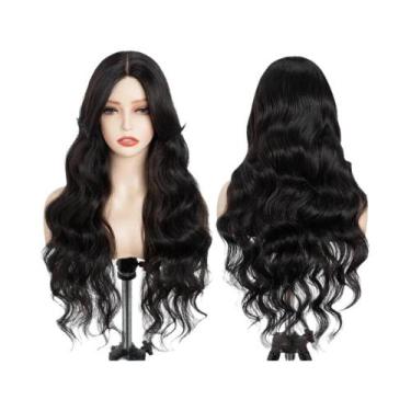 Imagem de Peruca Sintética Ombre Loiro Marrom Com Ondas Corporais De 28 Polegada