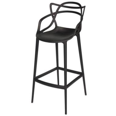 Imagem de Cadeira Alta Para Balcão Allegra Plastico Resistente - DECORESHOP