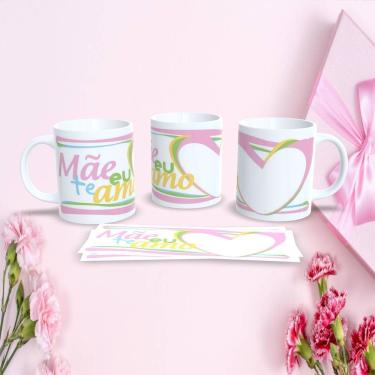 Imagem de Caneca de Porcelana 325ML Mães Estampa 75 para Presente Dia das Mães Decorada Uso Diário Branco Outras Marcas