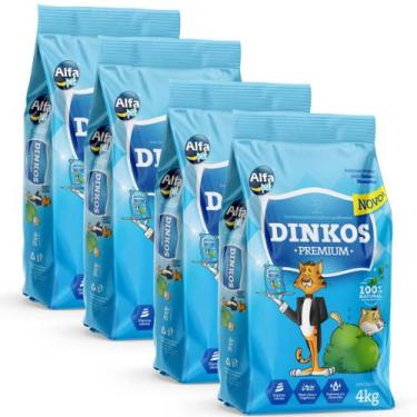 Imagem de Areia p Gato Sanitária Higiênica Para Gatos Anti Odor Dinkos Com Perfu