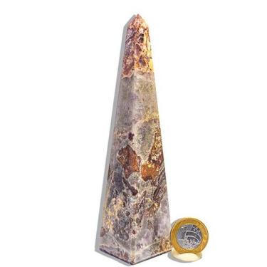 Imagem de Obelisco Quartzo Jiboia Natural 16 a 18 cm 400 a 500 g - Tipo B - Cris