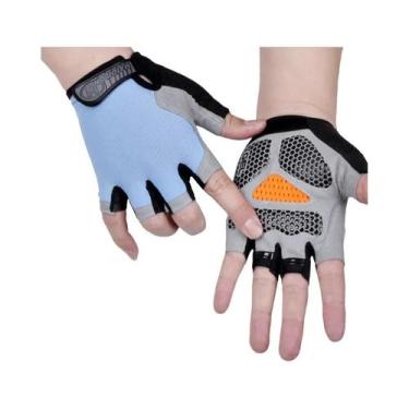 Imagem de Luvas De Ciclismo Unissex Respiráveis Antiderrapantes Meio Dedo Antiss