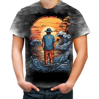 Imagem de Camiseta Desgaste Pesca Esportiva Pôr do Sol Peixes 12 - Kasubeck Stor