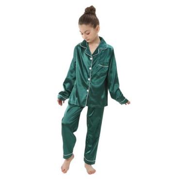 Imagem de Conjunto De Pijamas Para Crianças E Adolescentes, Meninas E Meninos, R