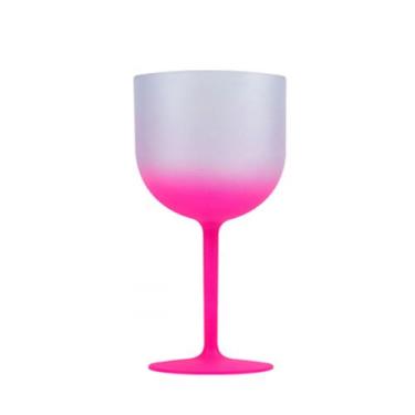 Imagem de Taça de Gin de Plástico Cor Degradê Rosa  Capacidade 400 ml - Lu Arts