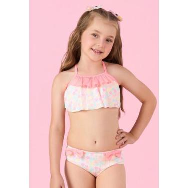Imagem de Biquini Infantil Estampado Flores Mon Sucré, Estampado, 4