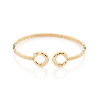 Imagem de Bracelete ferradura fosco banhado a ouro  552150 Rommanel, Dourado