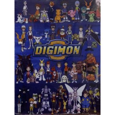 Imagem de Quadro de Madeira Médio (42cmX30cm) Digimon/Gerações/Anime - Global Ca