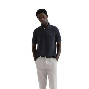 Imagem de Camisa Polo Hering Masculina Piquet Logo Bordado Grafite, P, Grafitte
