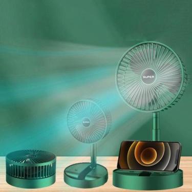 Imagem de Mini Ventilador Telescópico Dobrável Recarregável - Super, Verde