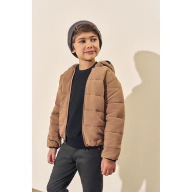 Imagem de Jaqueta Puffer Infantil Menino Marrom Divertto - Diverto, Marrom, 8