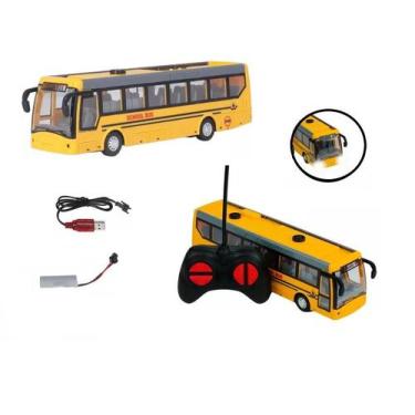 Imagem de Carrinho Controle Remoto Onibus C/ Bateria Recarregavel - Brinquedo Me