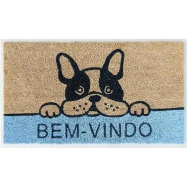 Imagem de Tapete capacho com fibra de coco Bem vindo 60 x 32cm - Linda