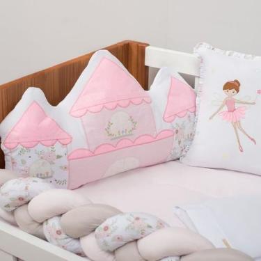 Imagem de Kit Berço 10 Peças Baby Magia Reino Encantado Rosa - Brubrelel