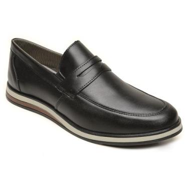 Imagem de Sapato Social Casual Masculino Preto Conforto de Qualidade Moderno - B