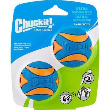Imagem de Brinquedo para cães Bola Ultra Squeaker Chuck It com apito, P 2 unidad