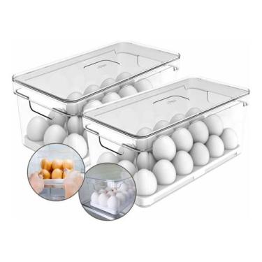 Imagem de Kit 2 Organizador 36 Ovos Porta Ovos Geladeira Cozinha Ou