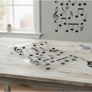 Imagem de Adesivo De Parede Música Notas Musicais Musical Rock Violão