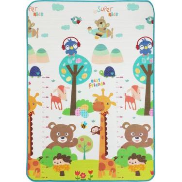 Imagem de Tapete Infantil Animais Nas Alturas Dupla Face 120 x 180 cm  - Ibimboo