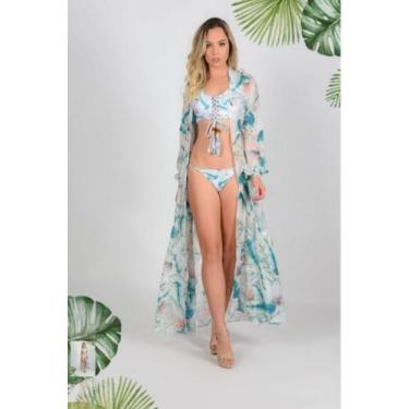 Imagem de Saída de Praia longa com Faixa - Rosa Camilo 