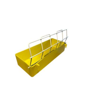 Imagem de Comedouro Com Grade Psitacídeos - 1 Litro - Amarelo  Ornamental