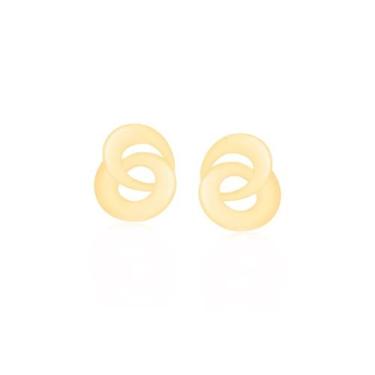 Imagem de Brinco elos entrelaçados com banho de ouro 18K - Delure