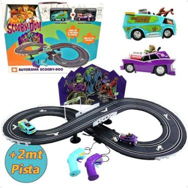 Imagem de Pista Autorama Scooby-doo Elétrico 2 Carrinhos 3 Formatos - EBN Kids