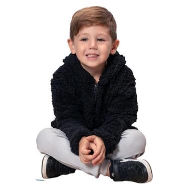 Imagem de Casaco De Inverno Pelinho Para Bebê C/ Capuz Teddy Unisex - Ahoba Baby