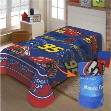 Imagem de Cobertor Manta Infantil Disney Solteiro Jolitex Licenciado, Carros Pis