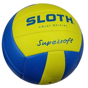 Imagem de Bola de Vôlei Sloth Pu Costurada Macia SuperSoft, Amarelo