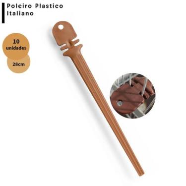 Imagem de 10 Poleiro Plastico Italiano 28cm Frisado Gaiolas Vivieiro - toco tuca