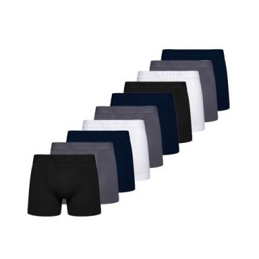Imagem de Kit 10 Cueca Boxer Sem Costura Bambu Adulto Lupo, Cores sortidas, P