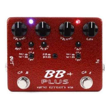 Imagem de Pedal De Efeitos P/ Guitarra Xotic Effects Bb Plus 2 Canais Vermelho