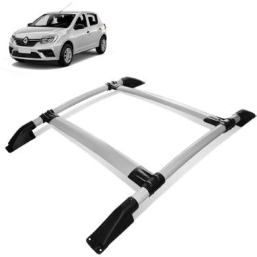 Imagem de Rack de Teto Bagageiro Sandero 2015 a 2019 Tubolar Prata - Track