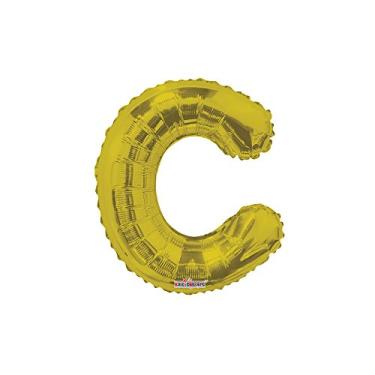 Imagem de Regina 106985.3, Balão Metalizado Mini Shape Letra com Pack, Dourado