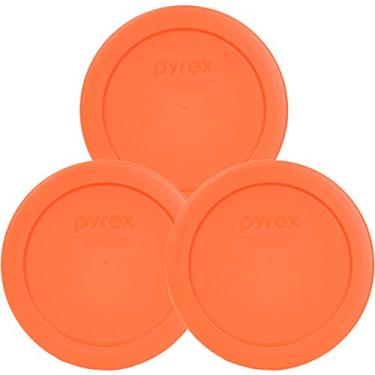 Imagem de Capa de armazenamento redonda Pyrex 2 xícaras #7200-PC para tigelas de vidro, Laranja, 3