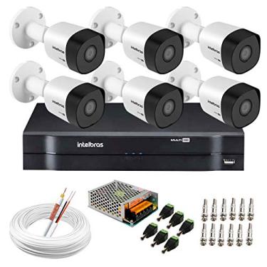 Imagem de Kit 6 Câmeras de Segurança Intelbras VHD 3130 B G6 HD 720p Metal + DVR MHDX 1108 8 Canais Intelbras