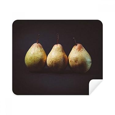 Imagem de Pano de limpeza de imagem de frutas temperadas Fresh Pear 2 peças de tecido de camurça